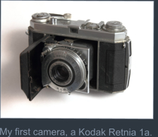 My first camera, a Kodak Retnia 1a.